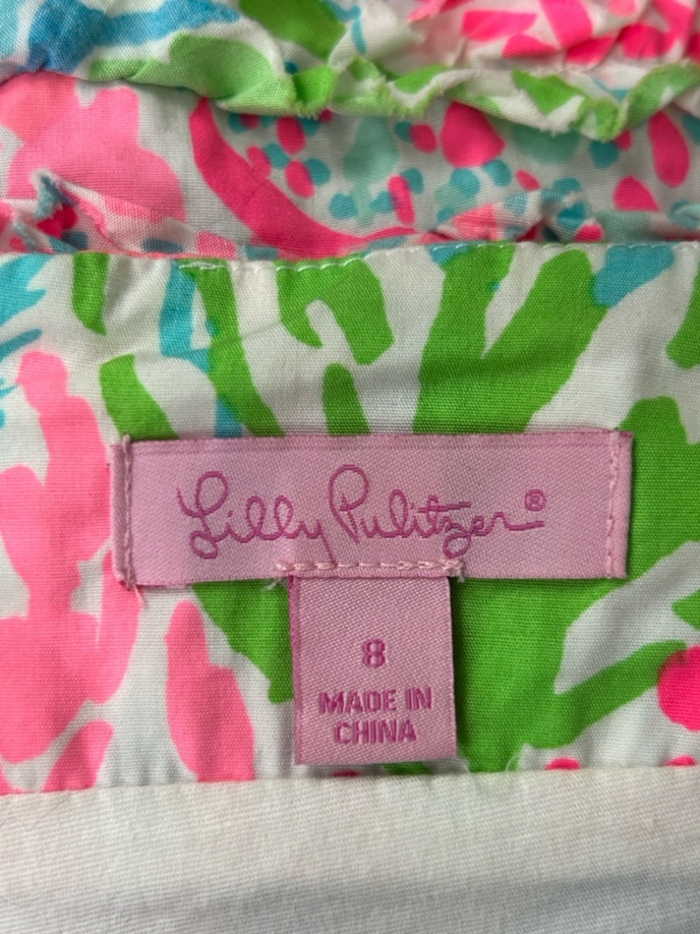 Lilly Pulitzer Lets Cha Cha Skort Size 8 Pink Ruffle Golf Tennis Resort Preppy - Picture 3 of 5